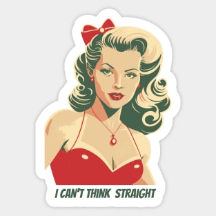 I Can't Think Straight - Lesbian Pride LGBTQ+ Sticker